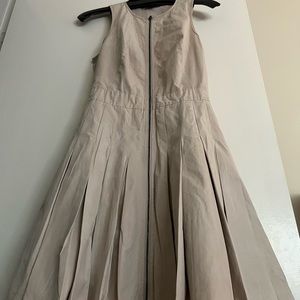 Size 0 Armani Exchange pocketed, pleated dress. Full length zipper
